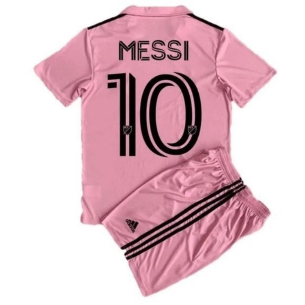 Kids Messi #10 Inter Miami Cf Home Soccer Jersey Shorts Kits